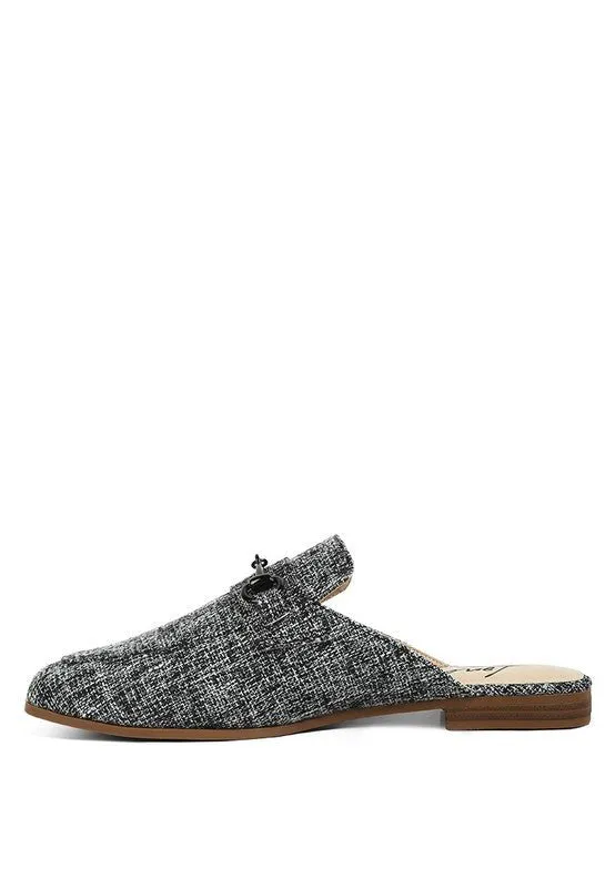 AKUA Horsebit Embellished Mule Slides