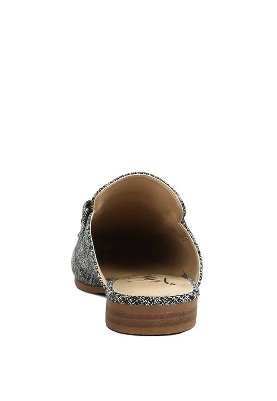 AKUA Horsebit Embellished Mule Slides