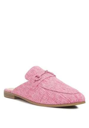 AKUA Horsebit Embellished Mule Slides