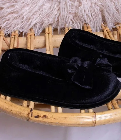 Alissa Black Slippers, Size 6.5/7.5