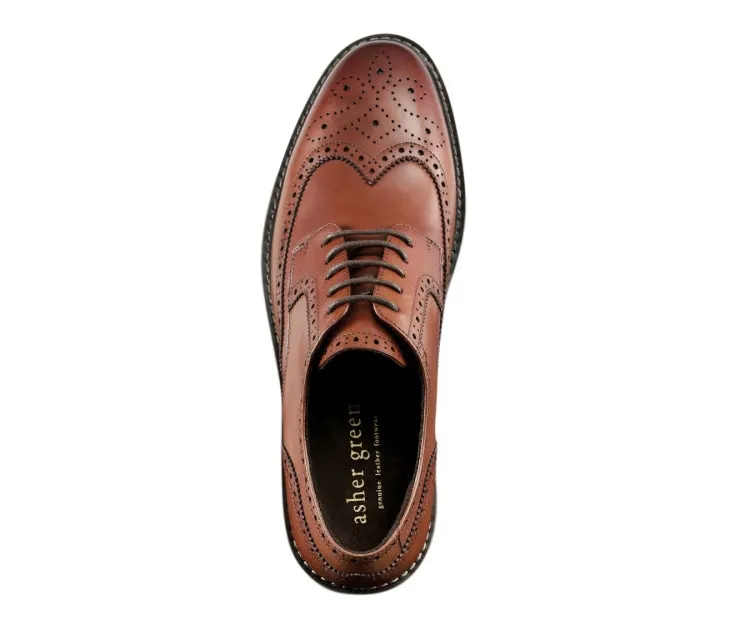 Asher Green Ag1784 Tan Men’s Wing Tip Leather Shoes