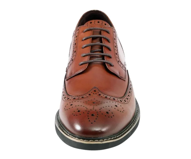 Asher Green Ag1784 Tan Men’s Wing Tip Leather Shoes