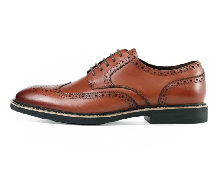 Asher Green Ag1784 Tan Men’s Wing Tip Leather Shoes