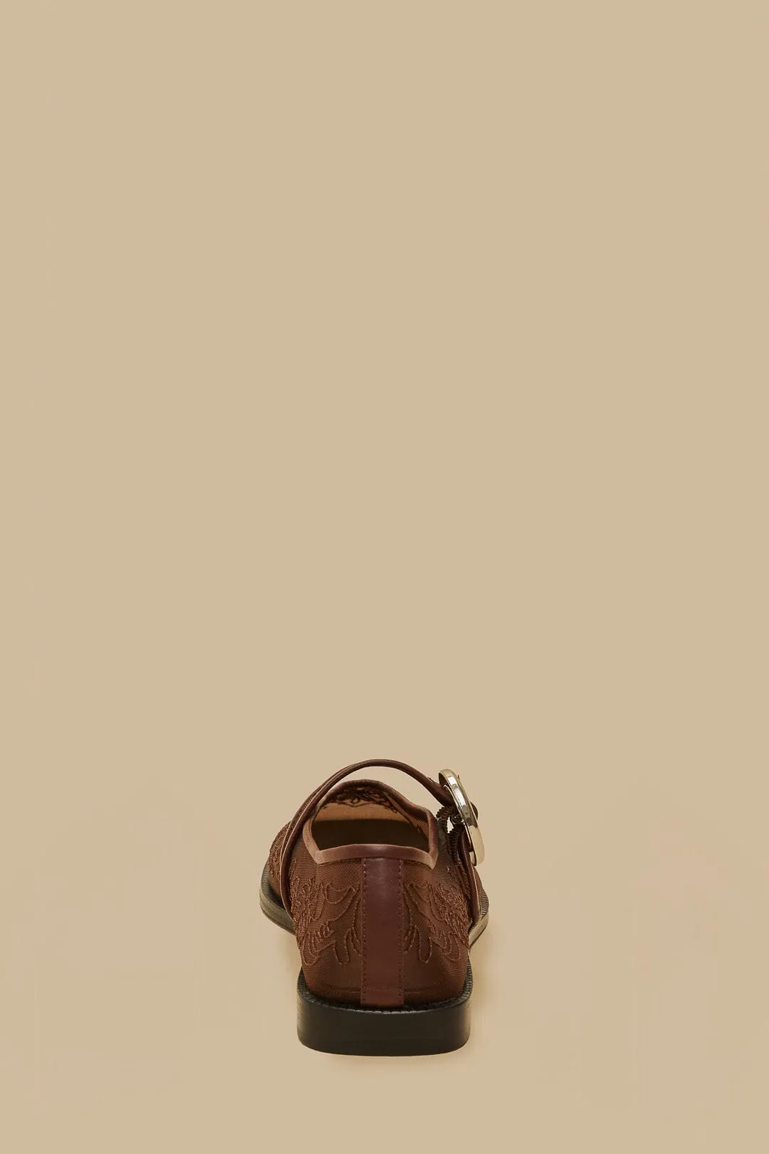 Chicory Coffee Square Toe Ballerina