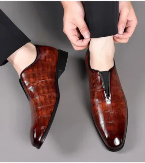 Classic Embossed Oxford Shoes for Men