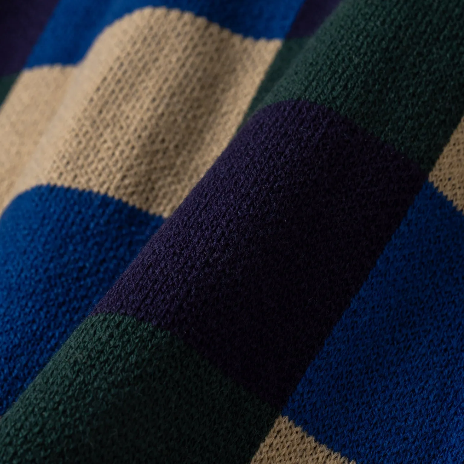 Cozy Knit Cardigan - Green Blue Checked