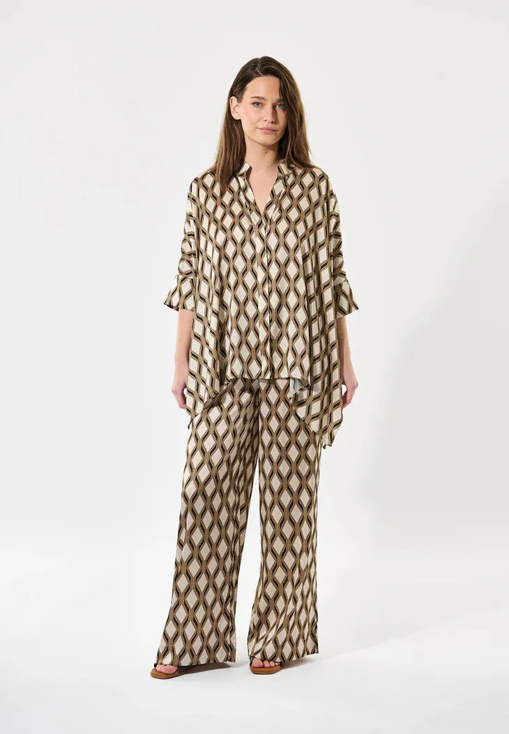 Dea Kudibal Mandy-Brilliant Stand Collar Silk Blouse