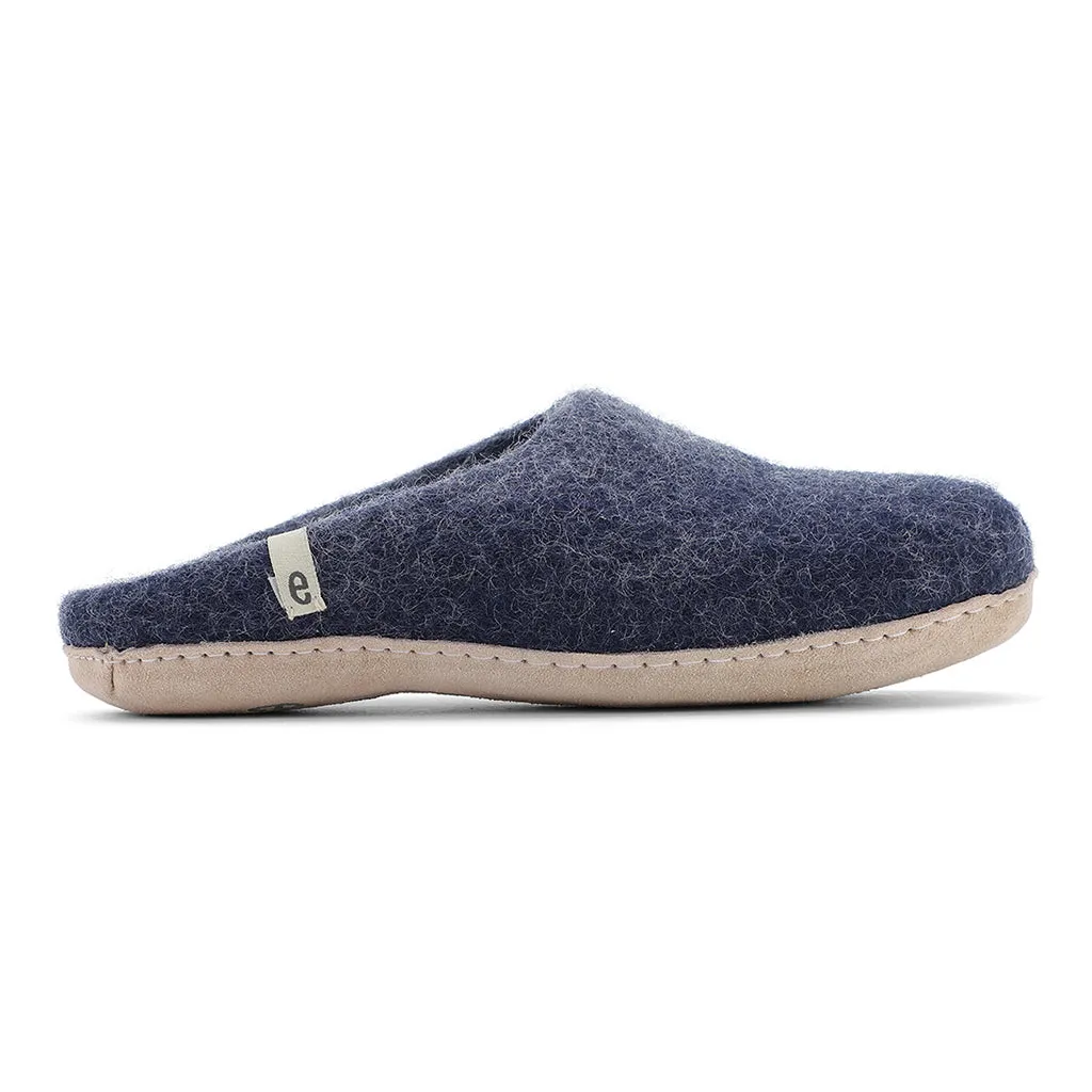 Egos Felted Wool Mule Slippers, Blue