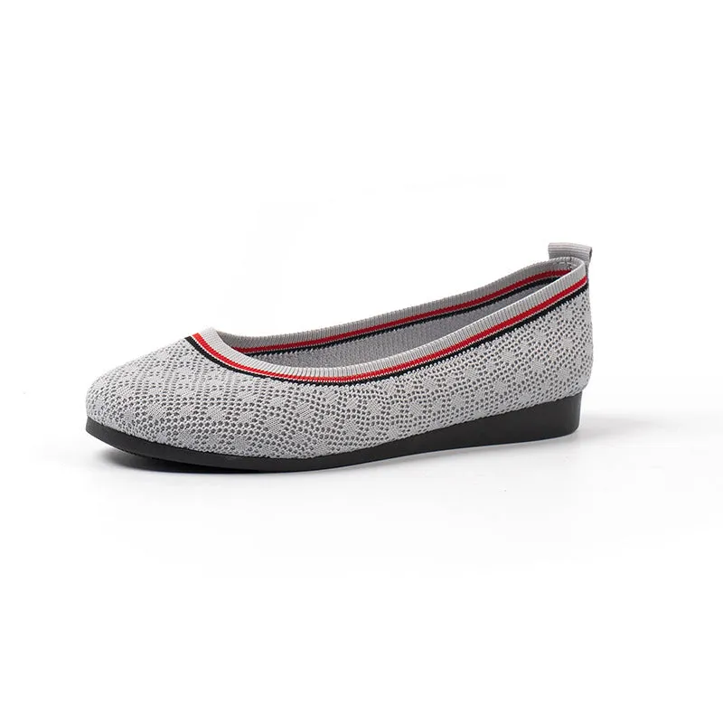 elveswallet Chic Fly-knit Breathable Flat Loafers