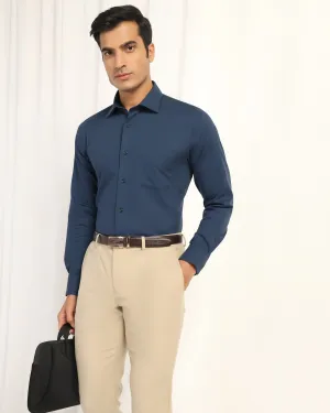 Formal Blue Stripe Shirt - Merlot