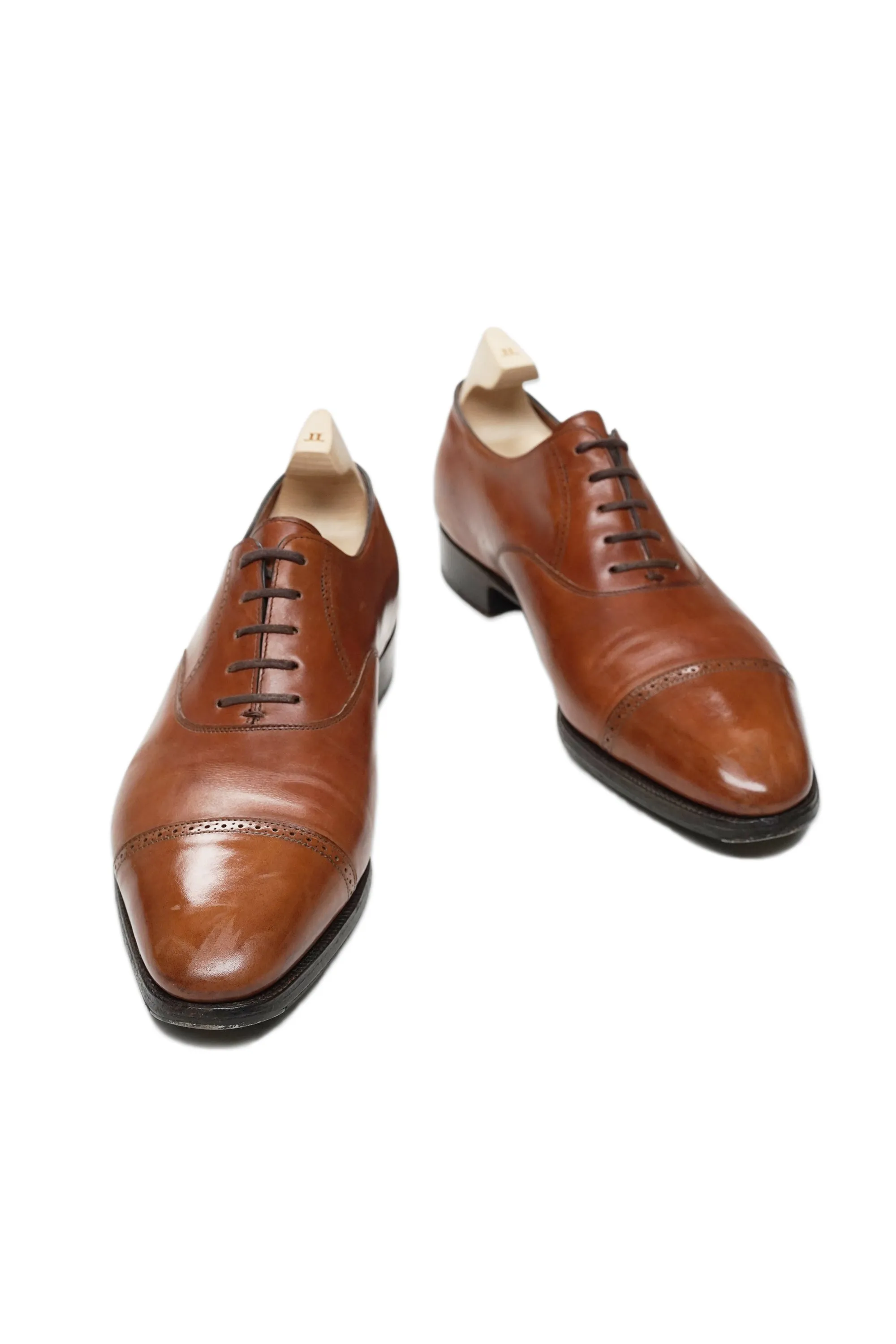 John Lobb "Philip II" Brown Calf Captoe Oxfords
