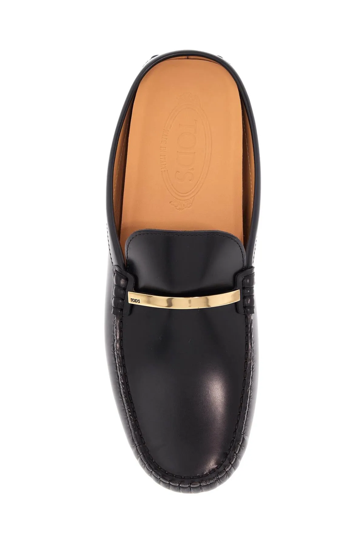 Metal-Strap Leather Loafers