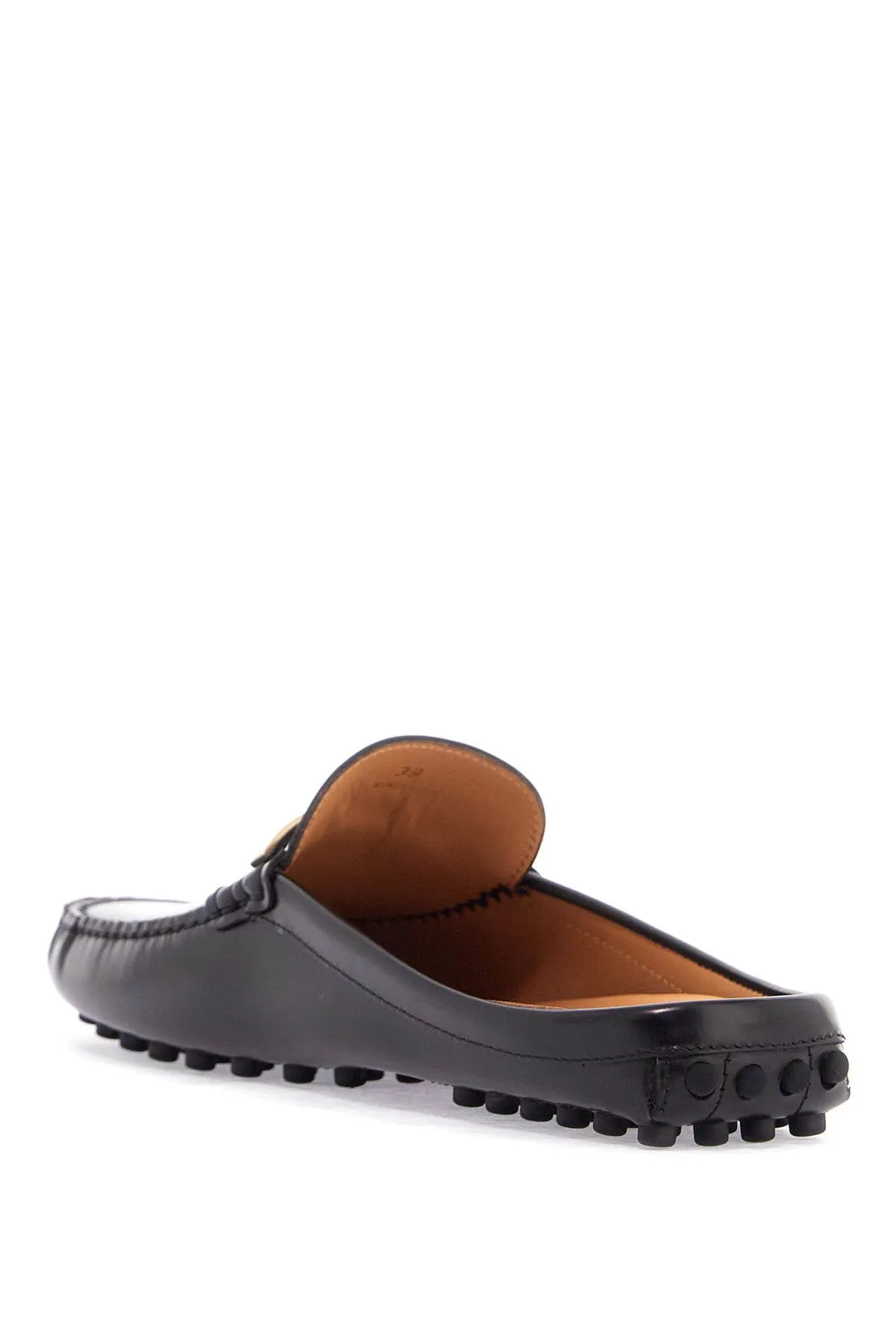 Metal-Strap Leather Loafers