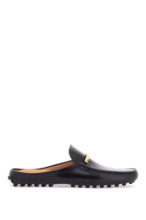 Metal-Strap Leather Loafers