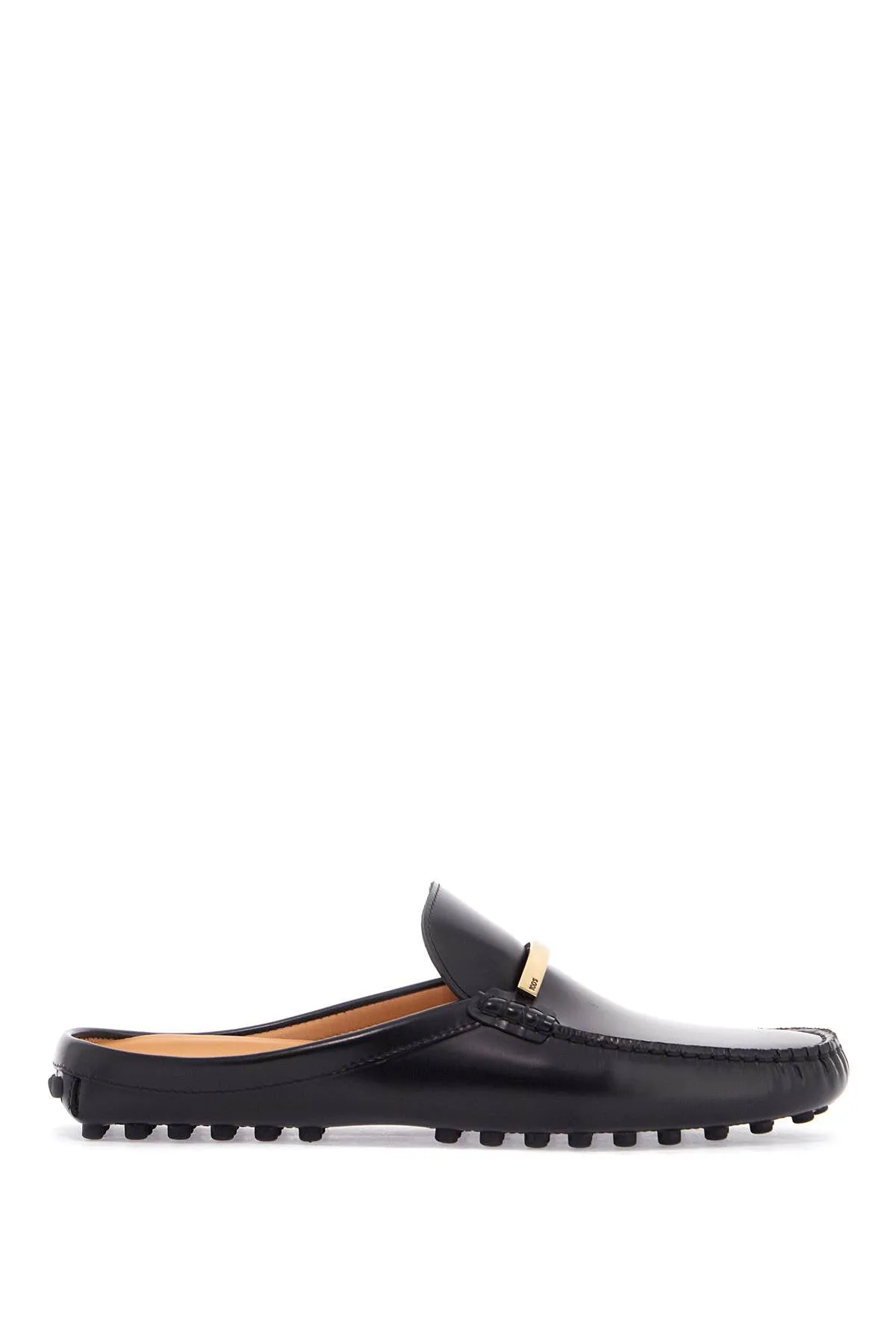 Metal-Strap Leather Loafers