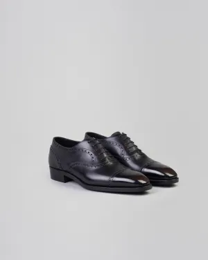 Oxford Cap Toe Full Brogue | Black