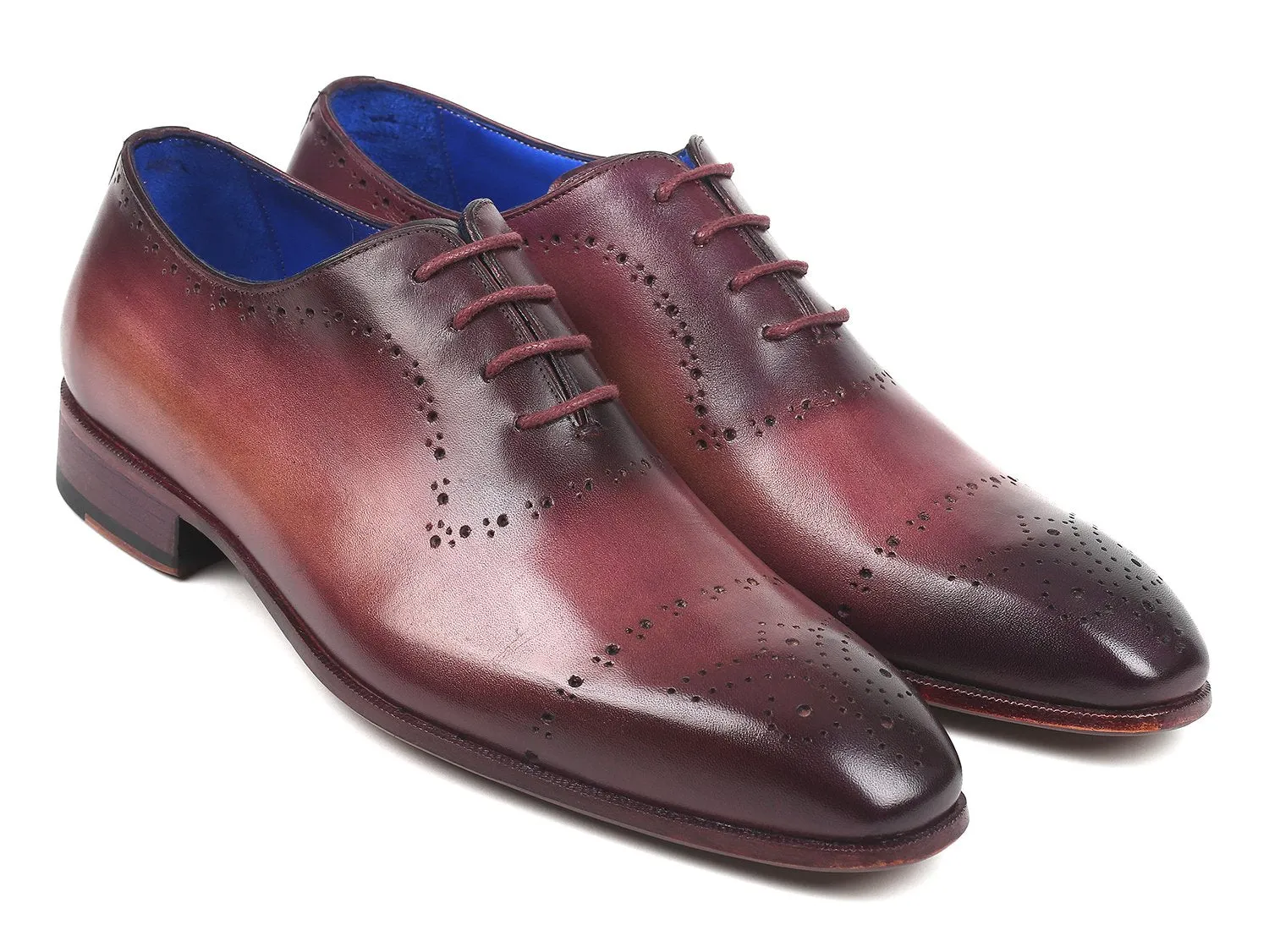Paul Parkman Hand-Painted Classic Brogues in Burgundy