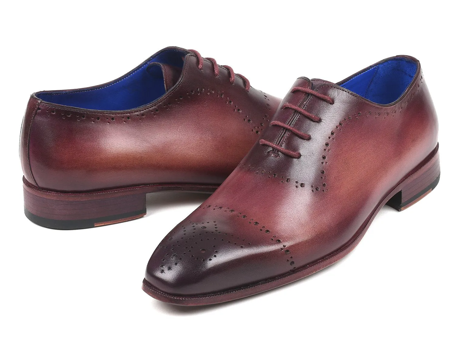 Paul Parkman Hand-Painted Classic Brogues in Burgundy