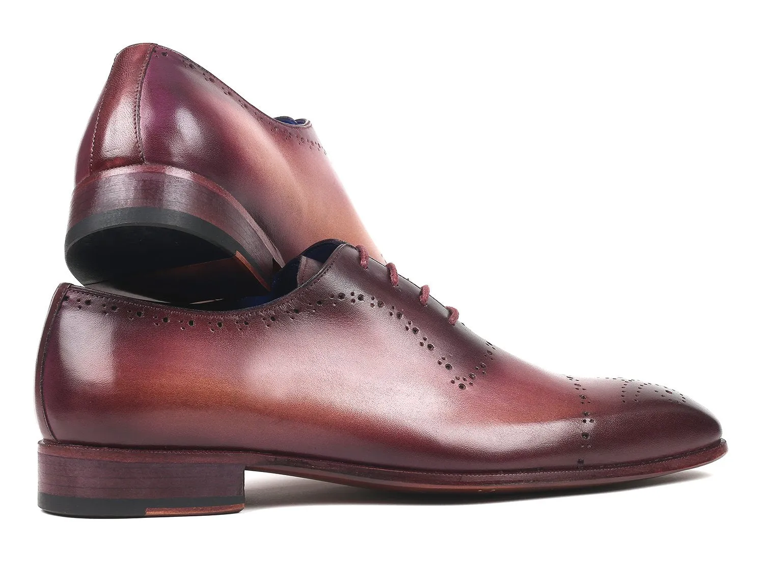 Paul Parkman Hand-Painted Classic Brogues in Burgundy