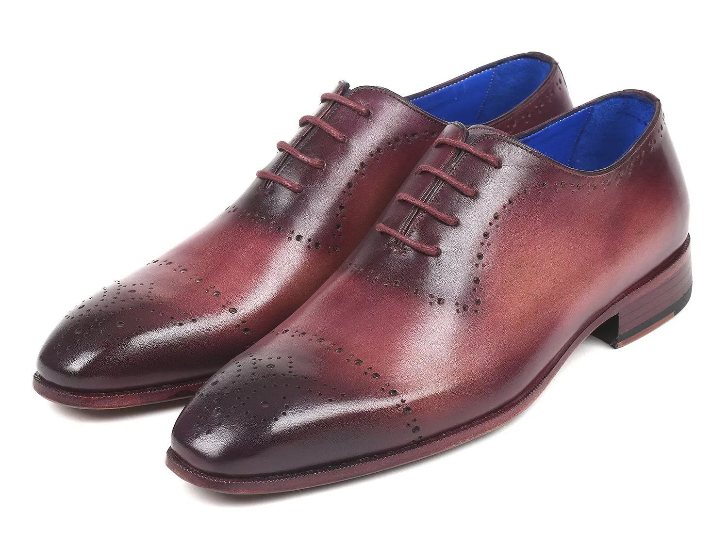 Paul Parkman Hand-Painted Classic Brogues in Burgundy