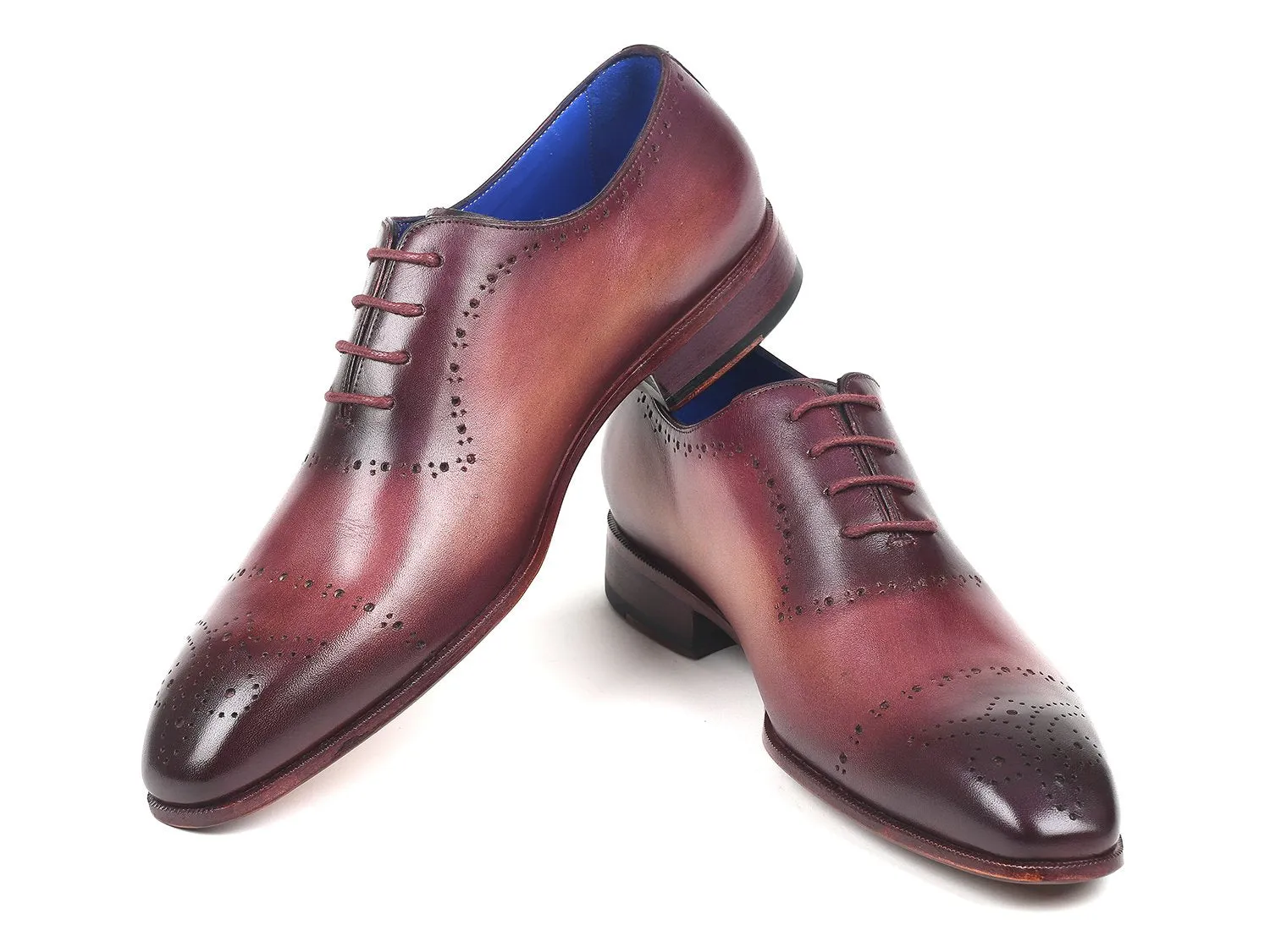 Paul Parkman Hand-Painted Classic Brogues in Burgundy