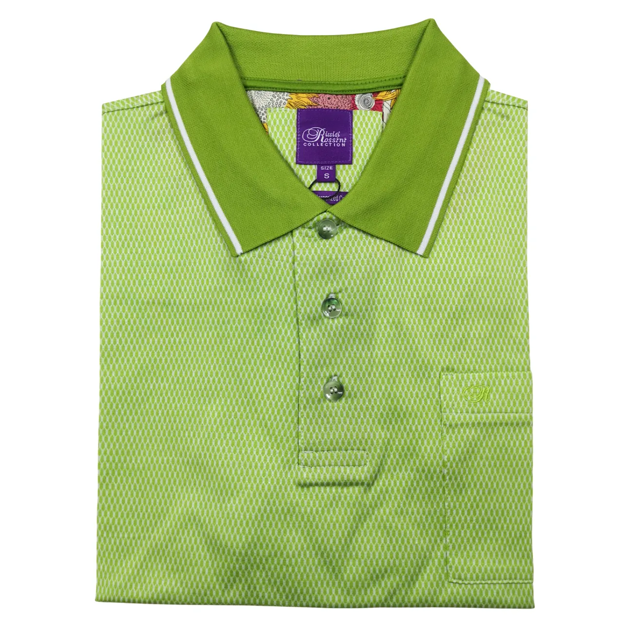 Rossini Italian Double Mercerised Cotton Lime Golfer