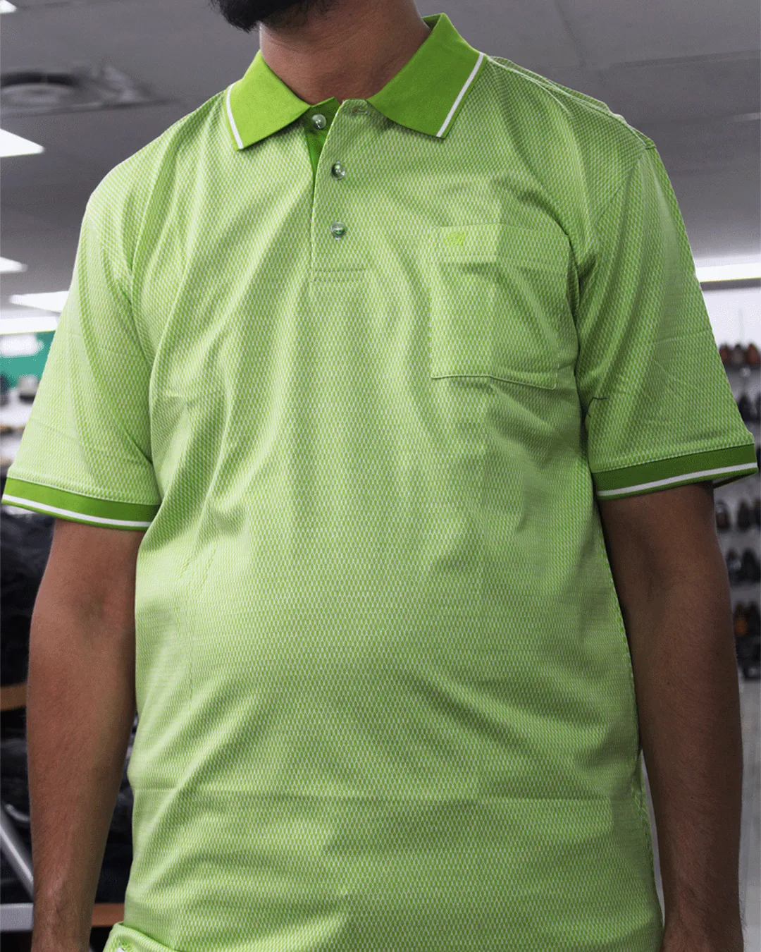 Rossini Italian Double Mercerised Cotton Lime Golfer