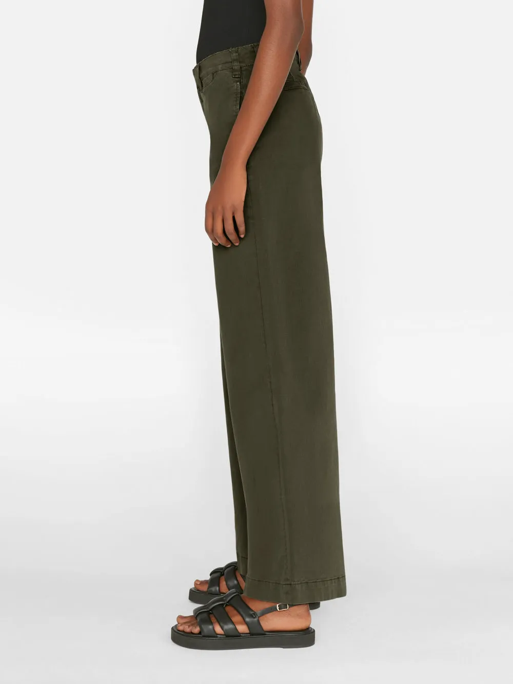 Wide Leg Tomboy Trouser -- Washed Fatigue