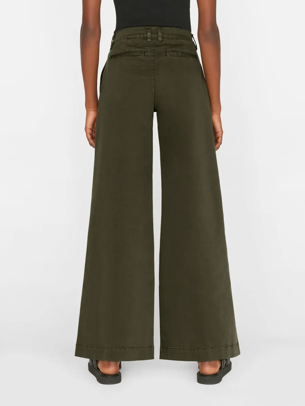 Wide Leg Tomboy Trouser -- Washed Fatigue