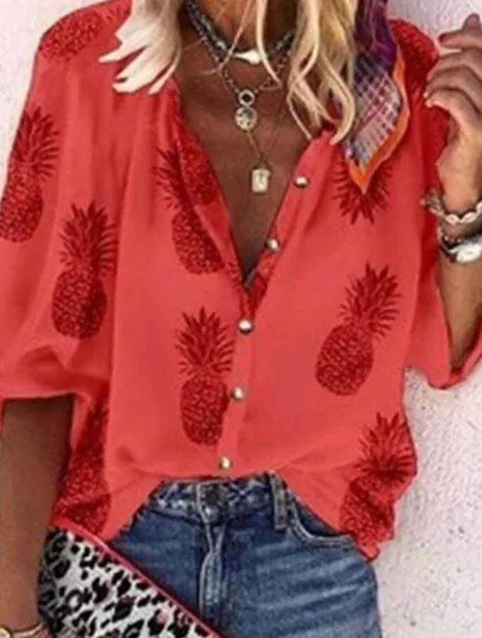 Women's Boho Lace Long-Sleeve Tunic Top