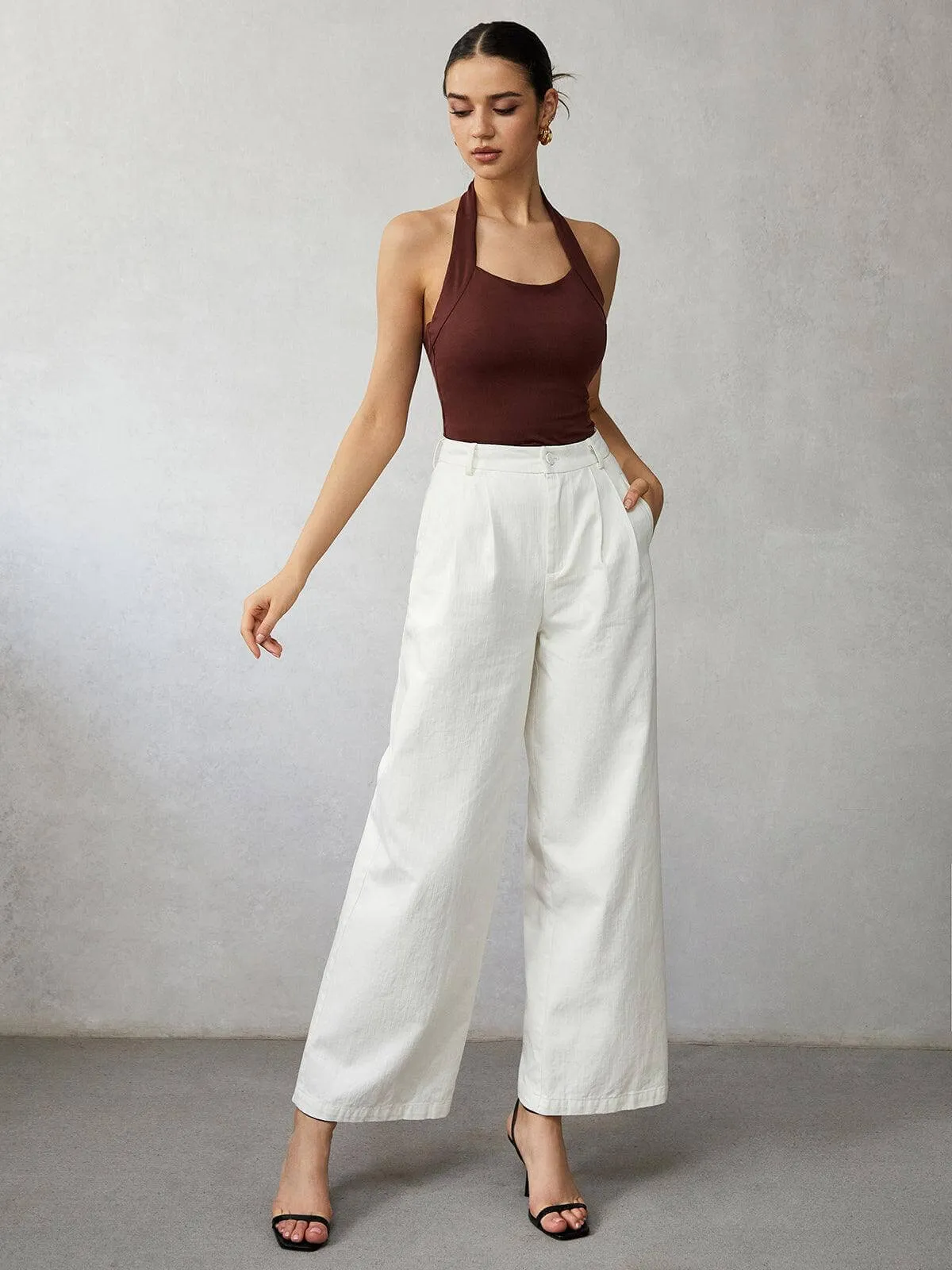 Women's High-Waisted Wide Leg Jeans: Elegant & Comfortable