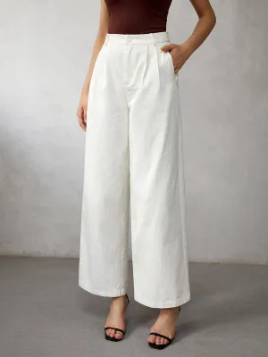 Women's High-Waisted Wide Leg Jeans: Elegant & Comfortable
