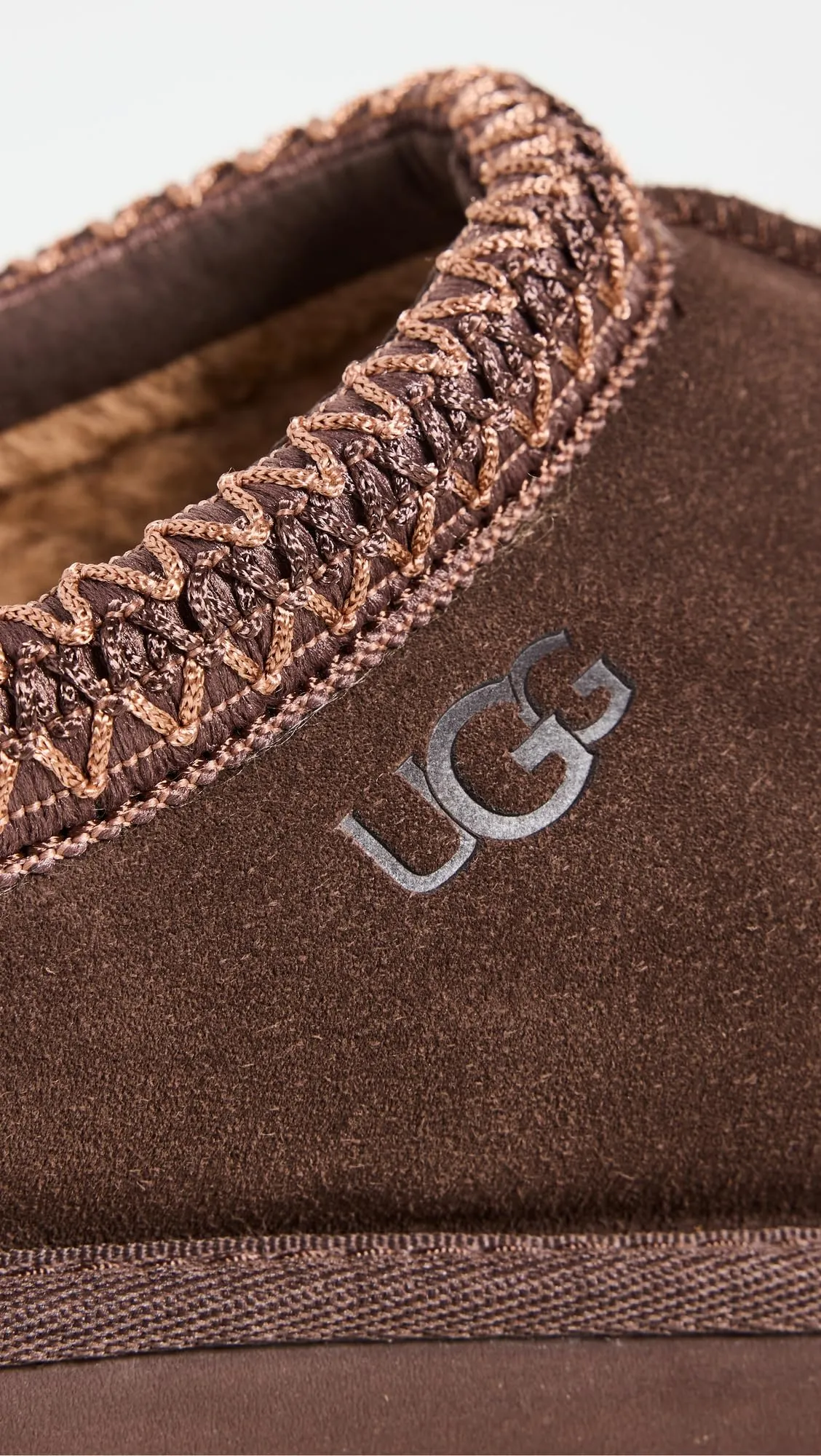 Women's Shoes UGG TASMAN Suede & Sheepskin Slippers 5955 BURNT CEDAR